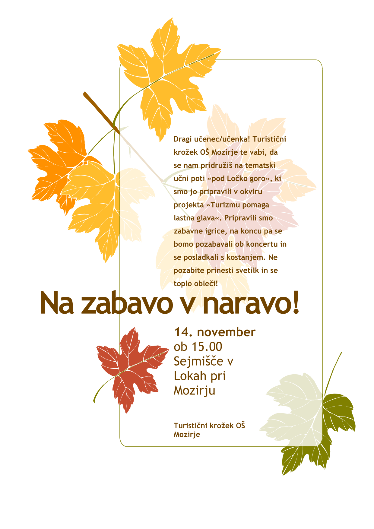 Na zabavo v naravo