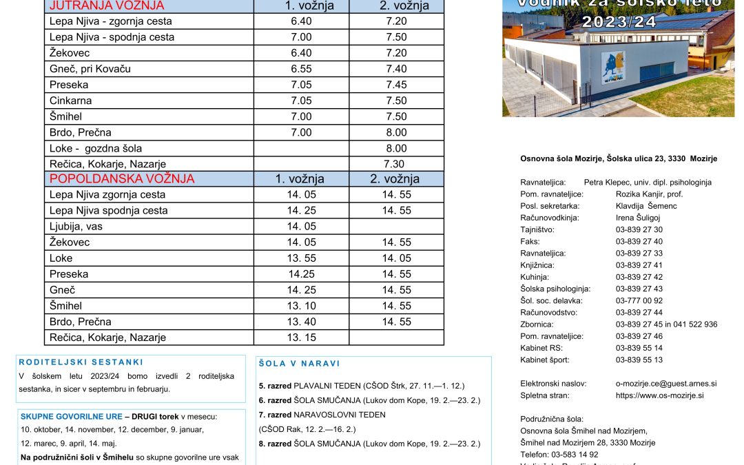 Vodnik za šolsko leto 2023/24 zloženka